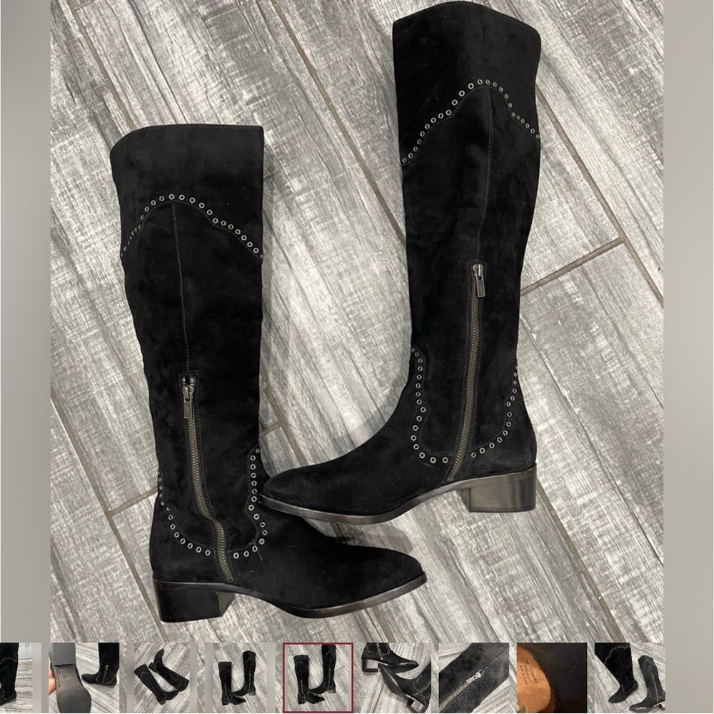 Frye Ray Grommet Over the Knee Boots Like New
